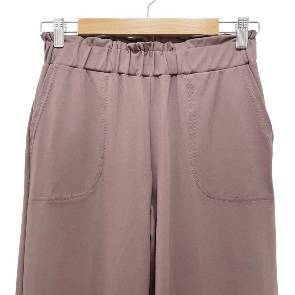 Joie Mocha Taupe Stretch Jersey Knit Pull On Wide Leg Dress Pants Womens Size XS - Picture 4 of 10